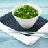 Stir-fried Peas with Fresh Coriander, Spring Onions and Sesame Oil