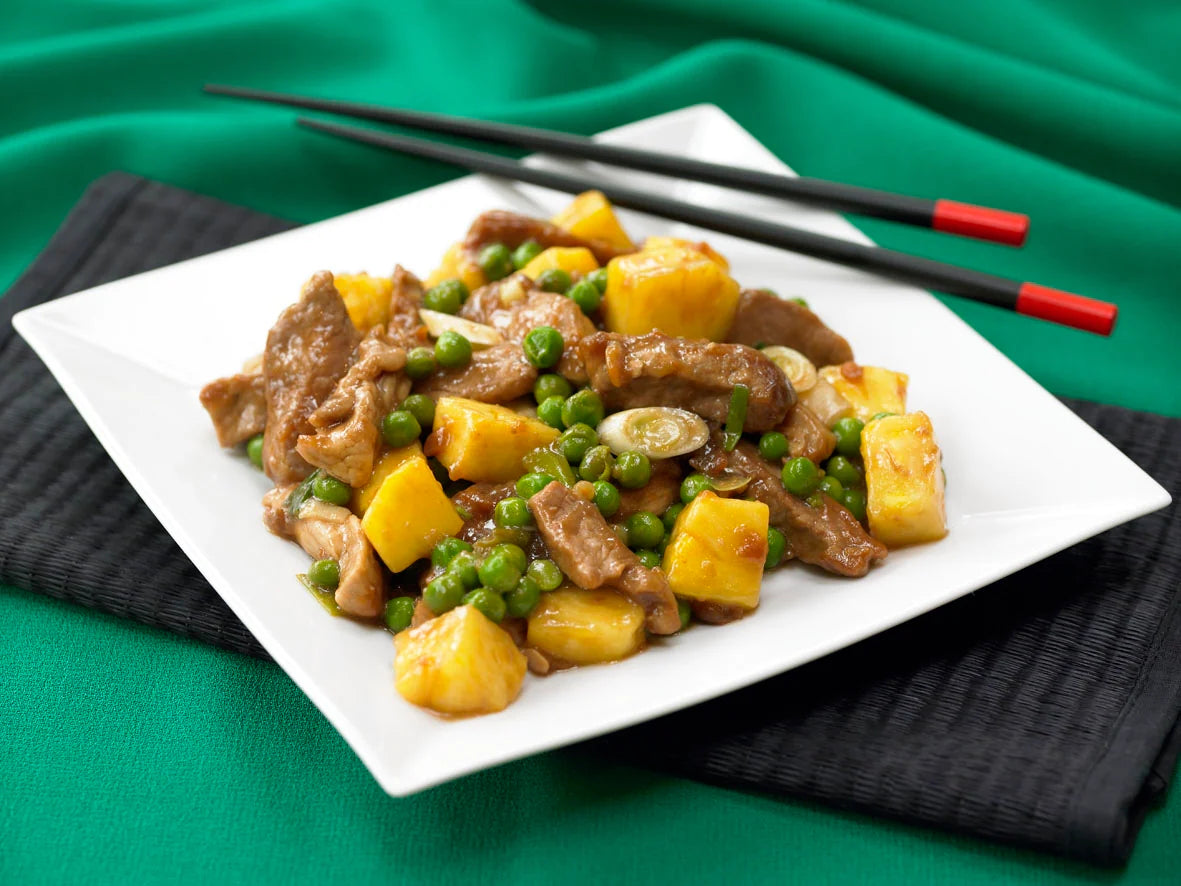 Stir-fried Pork with Pineapple: Ken Hom Woks