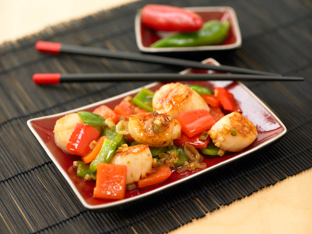 Stir-fried Peppers with Scallops